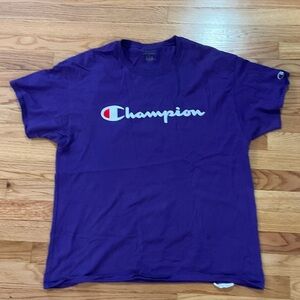 Champion Men's Short Sleeve Tee in Vibrant Purple